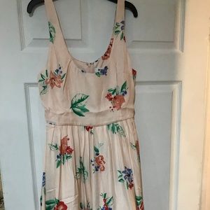 Light pink/peach floral dress.